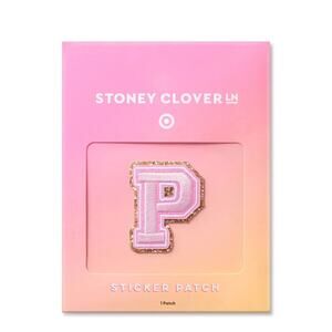 STONEY CLOVER LANE X TARGET COLLABORATION P LETTER PATCH BABY PINK WITH GOLD NWT